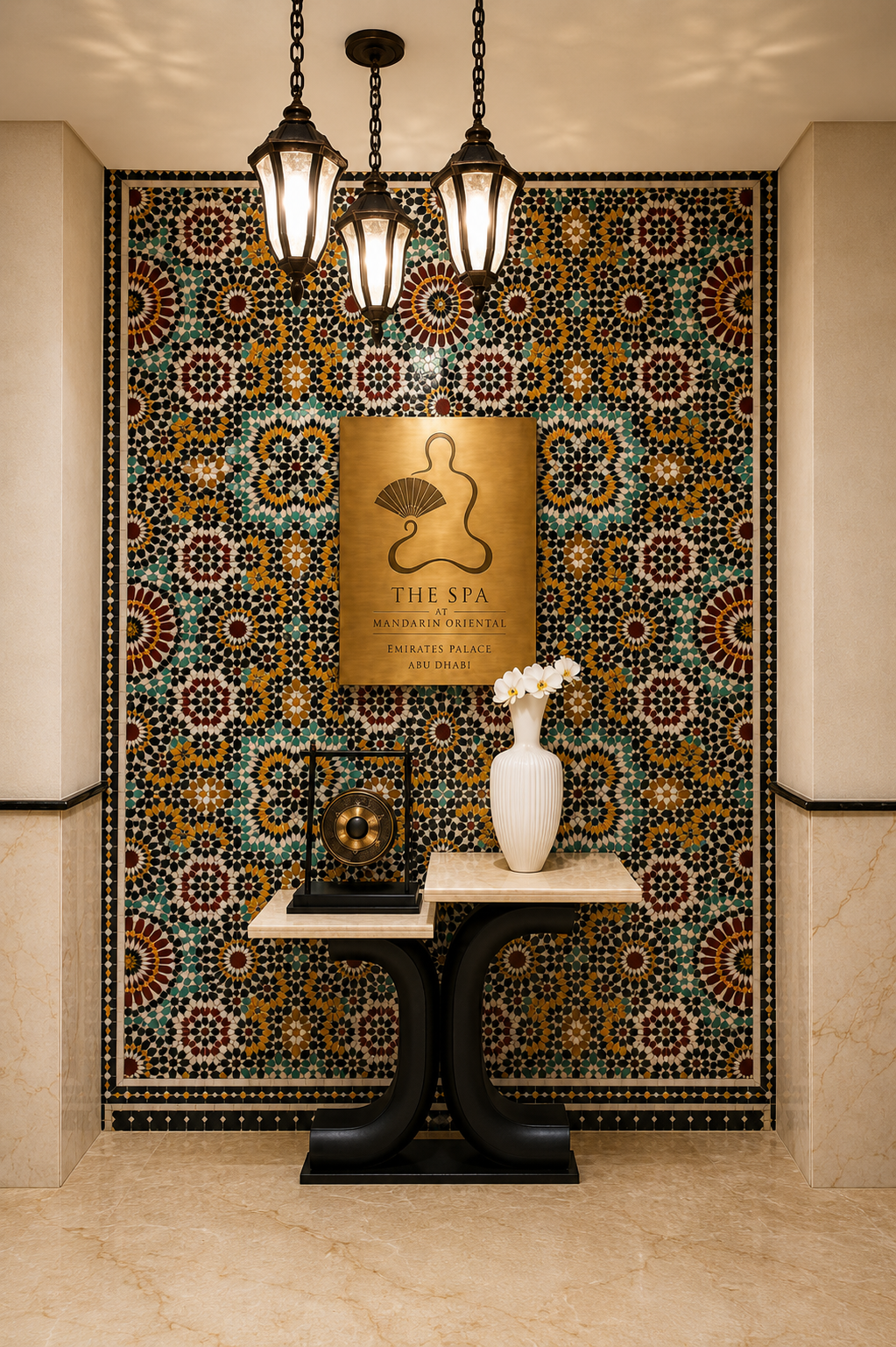 Emirates Palace Spa Abu Dhabi Moroccan zellige installation